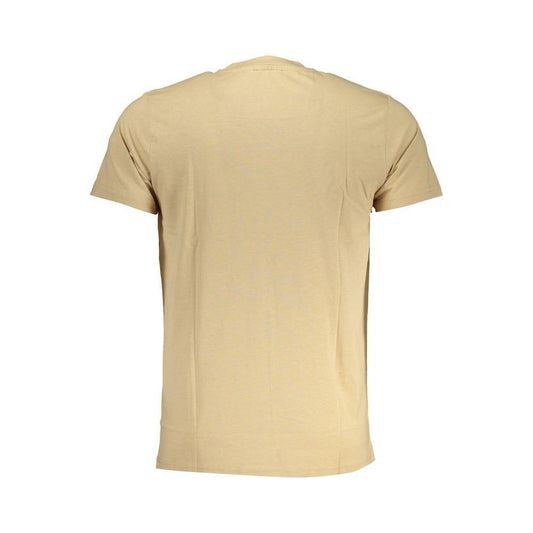 Cavalli Class Beige Cotton T-Shirt