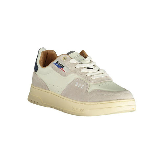 Blauer White Polyethylene Men Sneaker BL-33953-EU40/US7