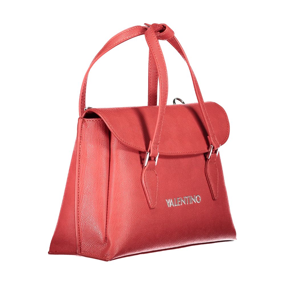 Mario Valentino Red Polyethylene Women Handbag with shoulder strap and compartments, showcasing elegant and contemporary design.