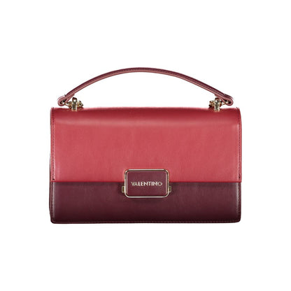 Mario Valentino Red Polyethylene Women Handbag with dual-tone design and elegant chain shoulder strap