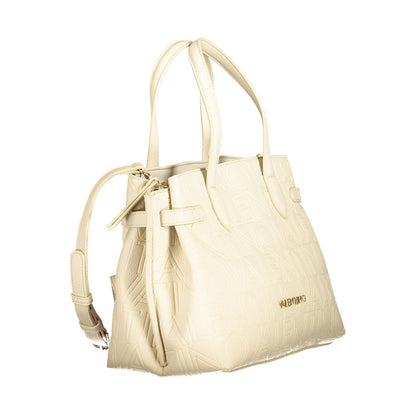 Mario Valentino Beige Polyethylene Women Handbag with elegant handles and adjustable straps, perfect for stylish and organized accessorizing.