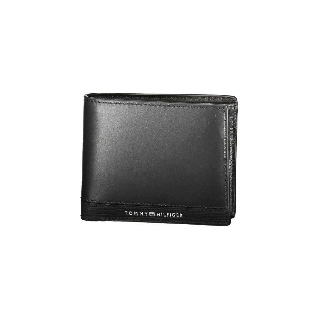 Tommy Hilfiger Black Leather Men Wallet
