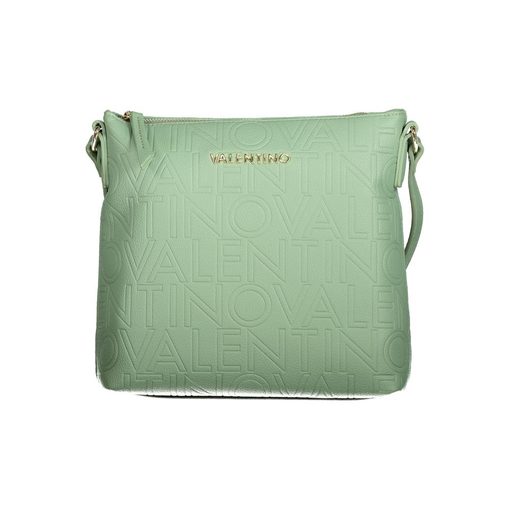 Mario Valentino Green Polyethylene Women Handbag with embossed logo and adjustable strap