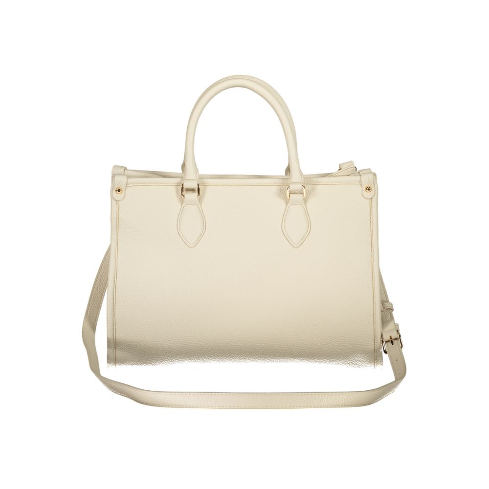 Mario Valentino Beige Polyethylene Handbag with adjustable strap and internal pockets