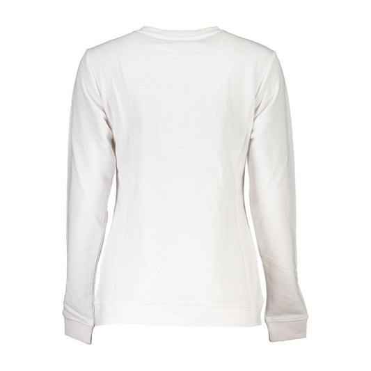 Cavalli Class White Cotton Sweater CA-26712-XS
