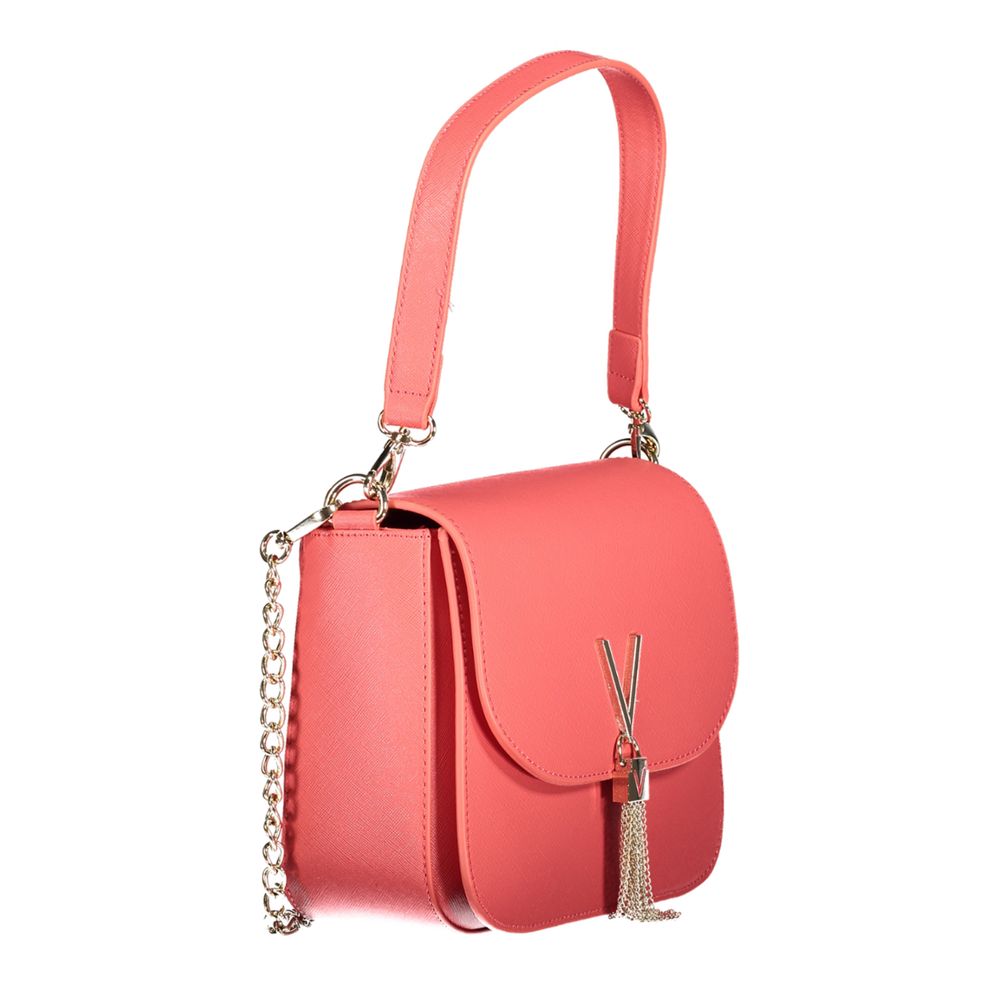 Mario Valentino Pink Polyethylene Women Handbag with chain and removable shoulder strap