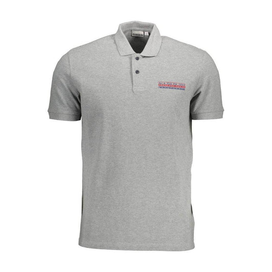 Napapijri Brown Cotton Men Polo Shirt NA-37462-L