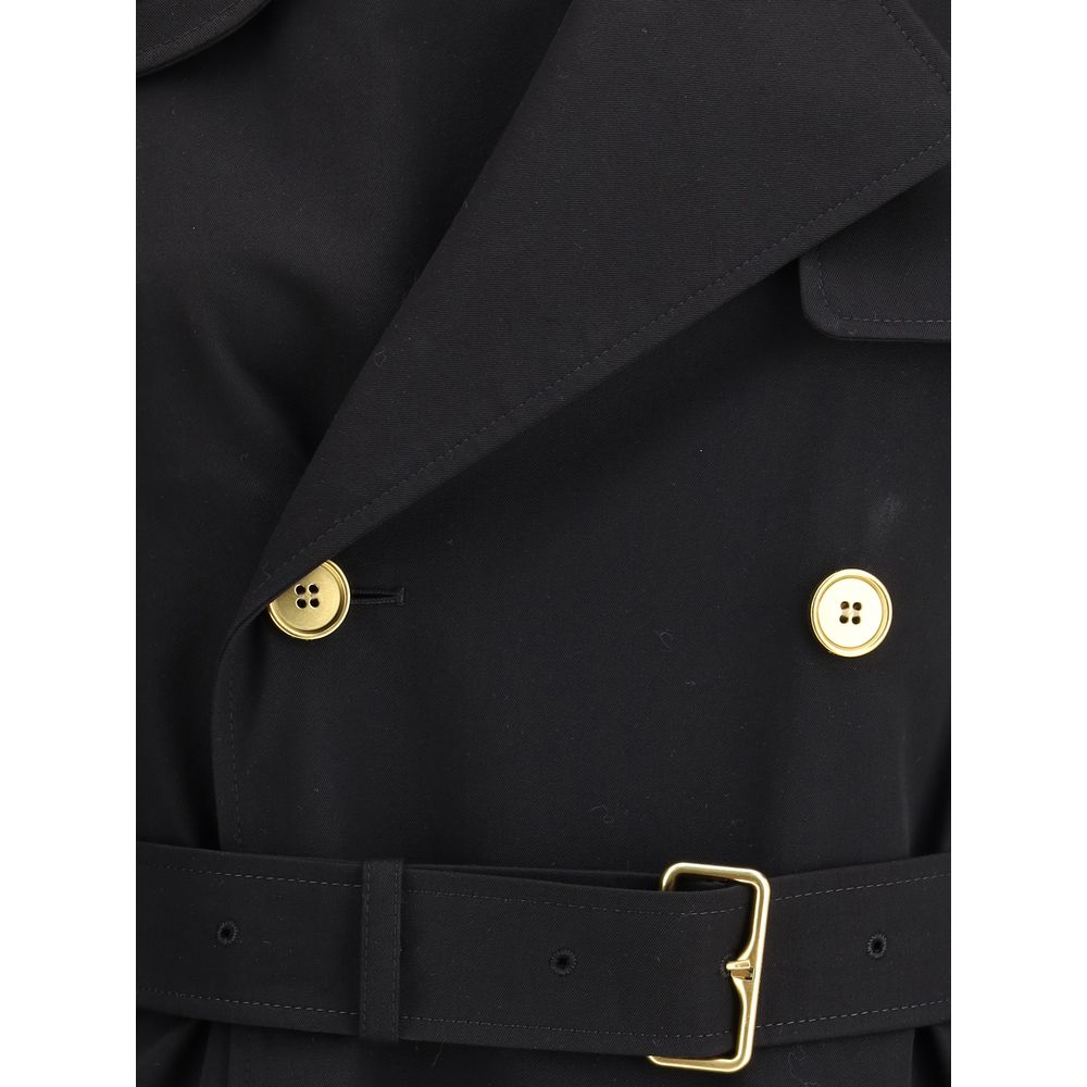 Burberry Black Cotton Coat