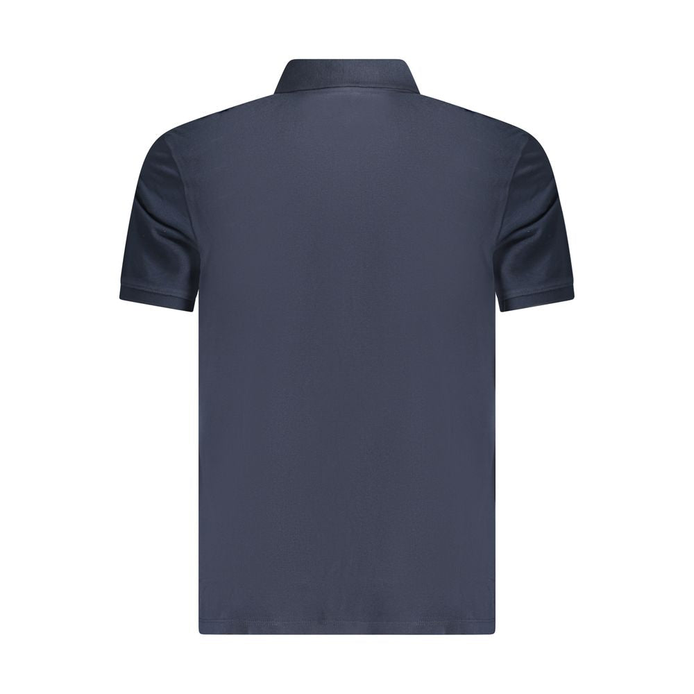 Timberland Blue Cotton Polo Shirt with short sleeves, regular fit, 2 button placket, and embroidered logo.