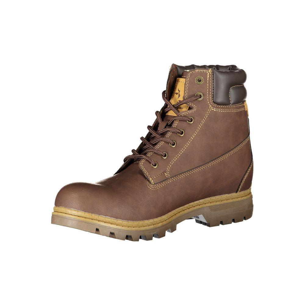Carrera Elegant Brown Lace-Up Boots with Contrast Detail CA-25365-EU40/US7