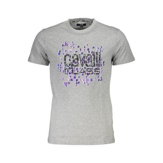 Cavalli Class Brown Cotton Men T-Shirt CA-36993-L