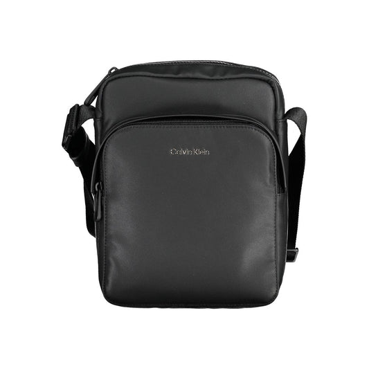 Calvin Klein Black Polyester Men Shoulder Bag with adjustable strap and secure pockets.