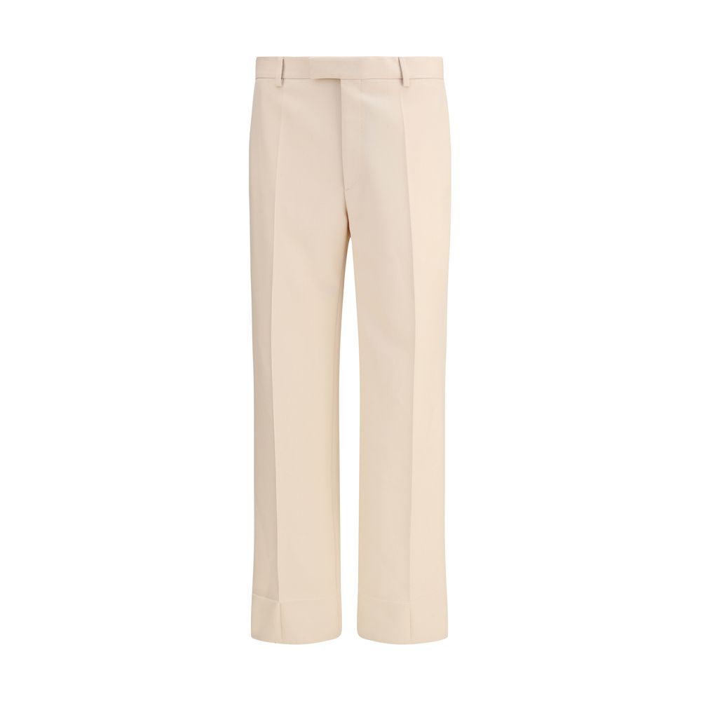 Valentino Cream Fleece Wool Dress Pants