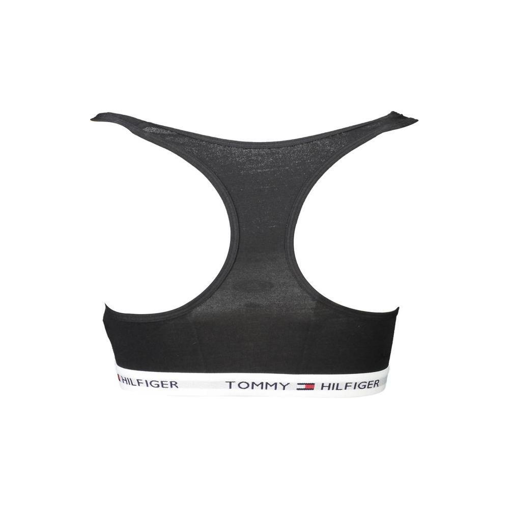 Tommy Hilfiger Black Cotton Women Sports Bra