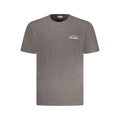 Wrangler Black Cotton T-Shirt with logo, crew neck, graphic print, short sleeve design