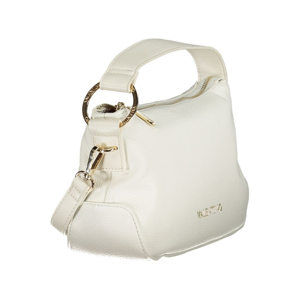 Mario Valentino White Polyethylene Women Handbag with iconic logo and elegant design