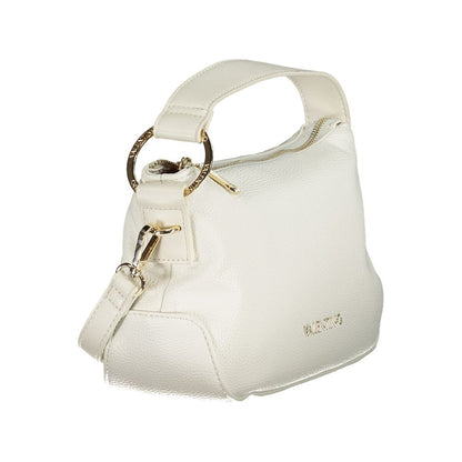 Mario Valentino White Polyethylene Women Handbag with iconic logo and elegant design