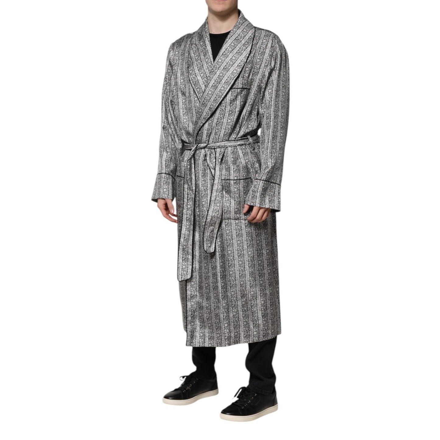 Dolce & Gabbana Multicolor Floral Robe Coat Wrap Jacket