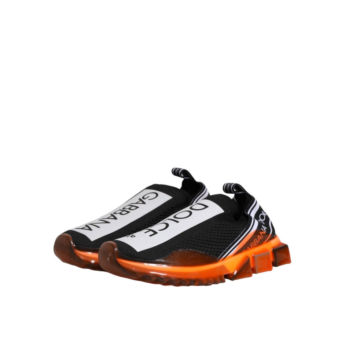 Dolce & Gabbana Black White Slip On Sorrento Sneakers Shoes