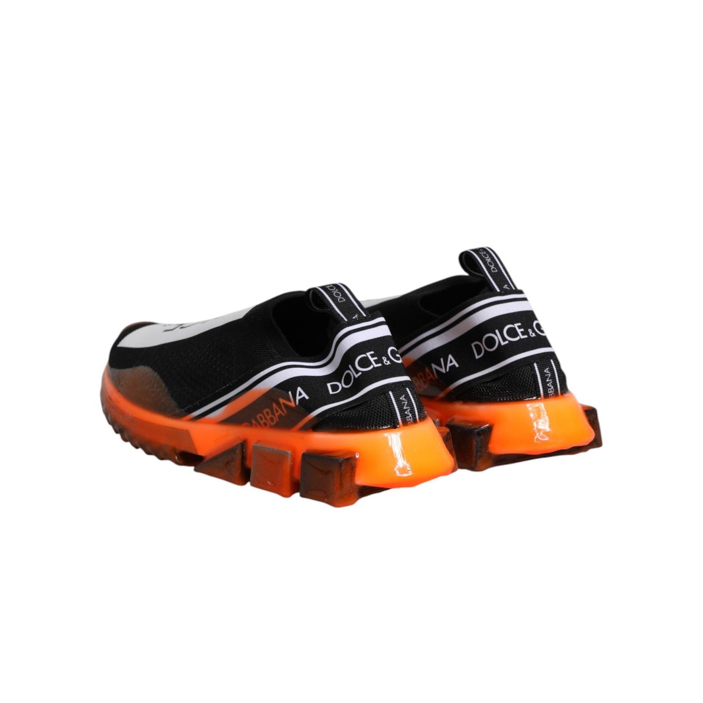 Dolce & Gabbana Black White Slip On Sorrento Sneakers Shoes