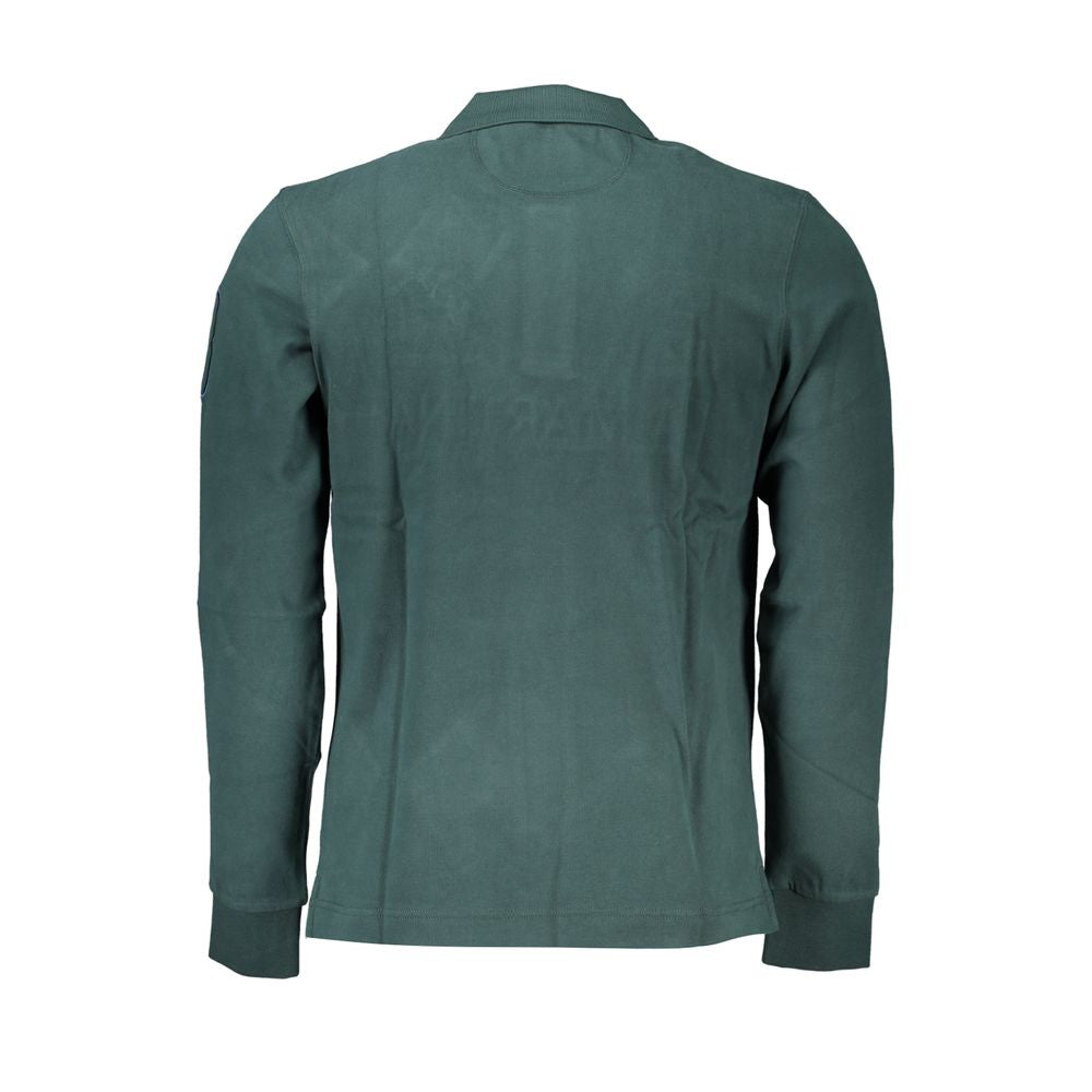La Martina Classic Green Polo Shirt with Embroidery Detail LA-27009-XL
