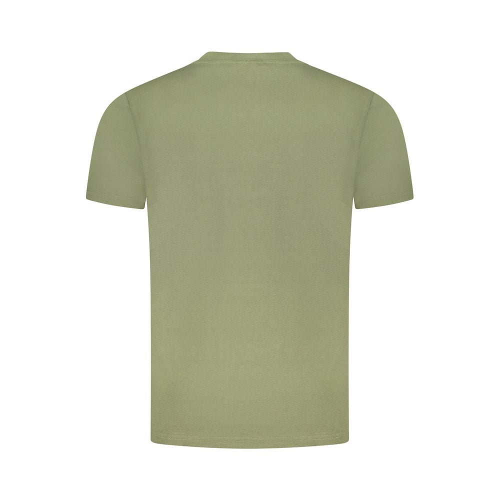Cavalli Class Green Cotton Men T-Shirt CA-36666-M