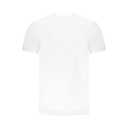 Cavalli Class White Cotton Men T-Shirt back view showcasing sleek design and comfortable fit