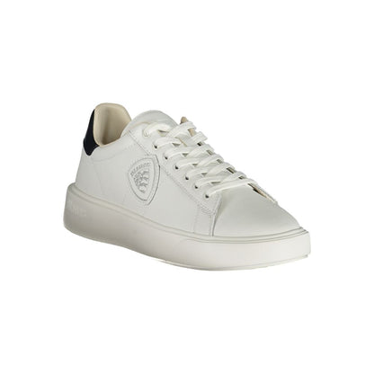 Blauer White Polyester Sneaker