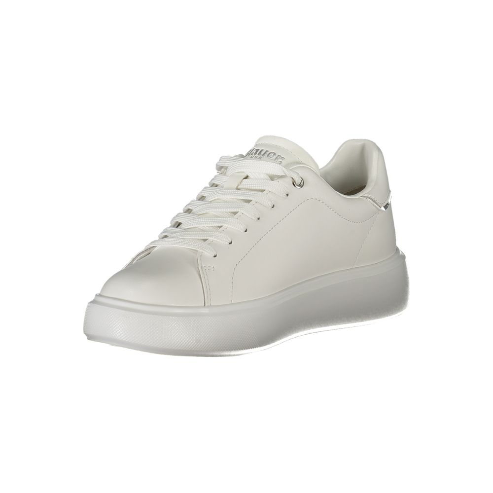 Blauer White Leather Women Sneaker
