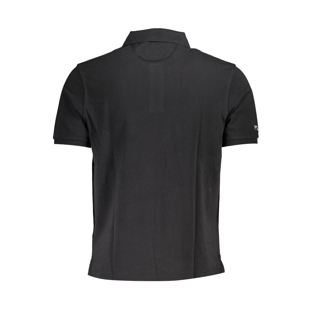 La Martina Black Cotton Polo Shirt