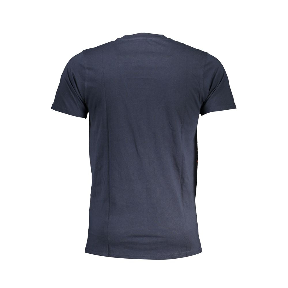 Cavalli Class Blue Cotton T-Shirt CA-28567-XL