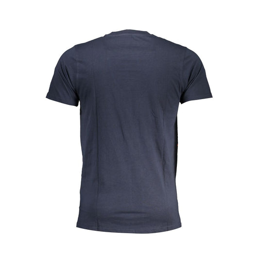 Cavalli Class Blue Cotton T-Shirt CA-28567-XL