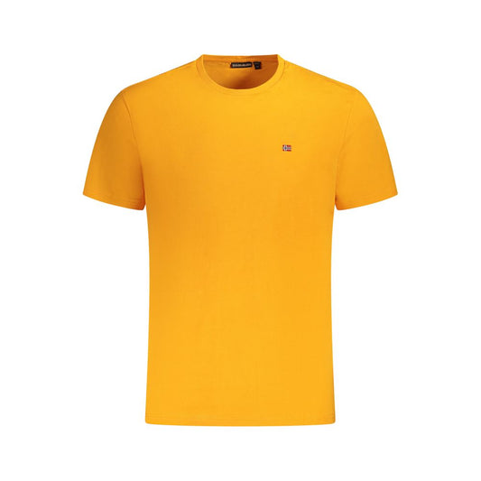 Napapijri Orange Cotton Men T-Shirt NA-35682-M