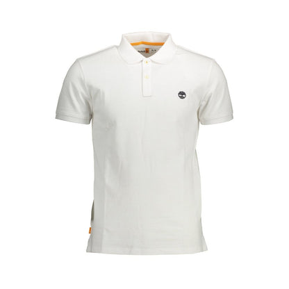 Timberland White Cotton Polo Shirt