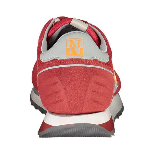 Napapijri Red Leather Men Sneaker NA-38013-EU43/US10