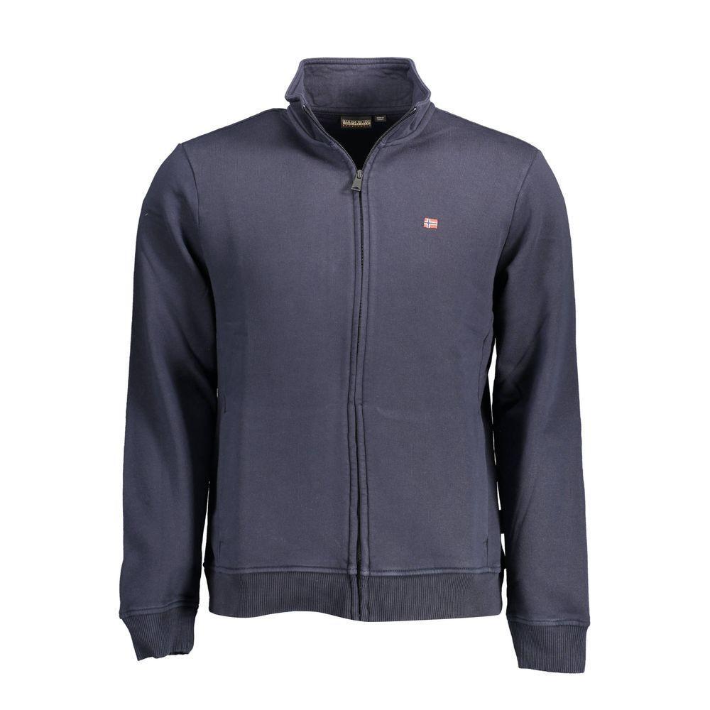 Napapijri Blue Cotton Men Sweater NA-37606-S