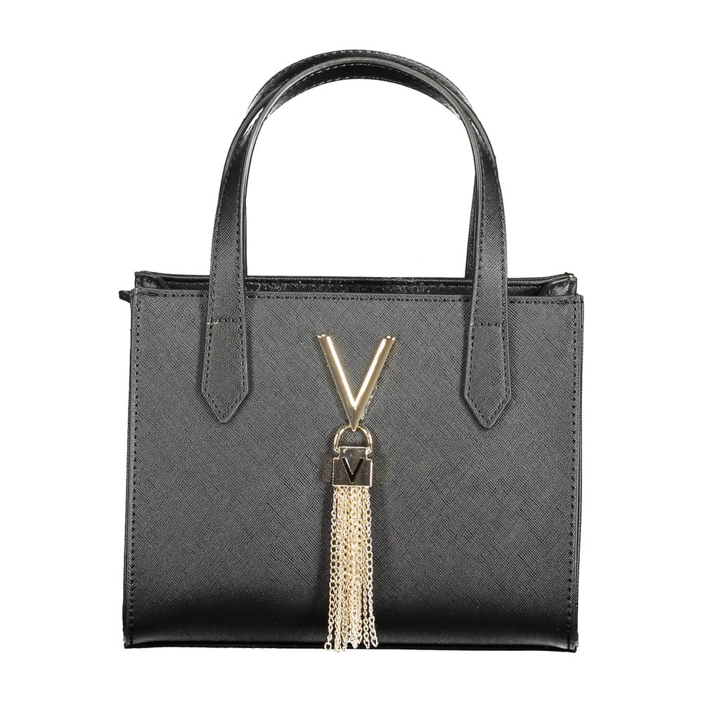 Mario Valentino Black Polyethylene Women Handbag with stylish design and gold accents