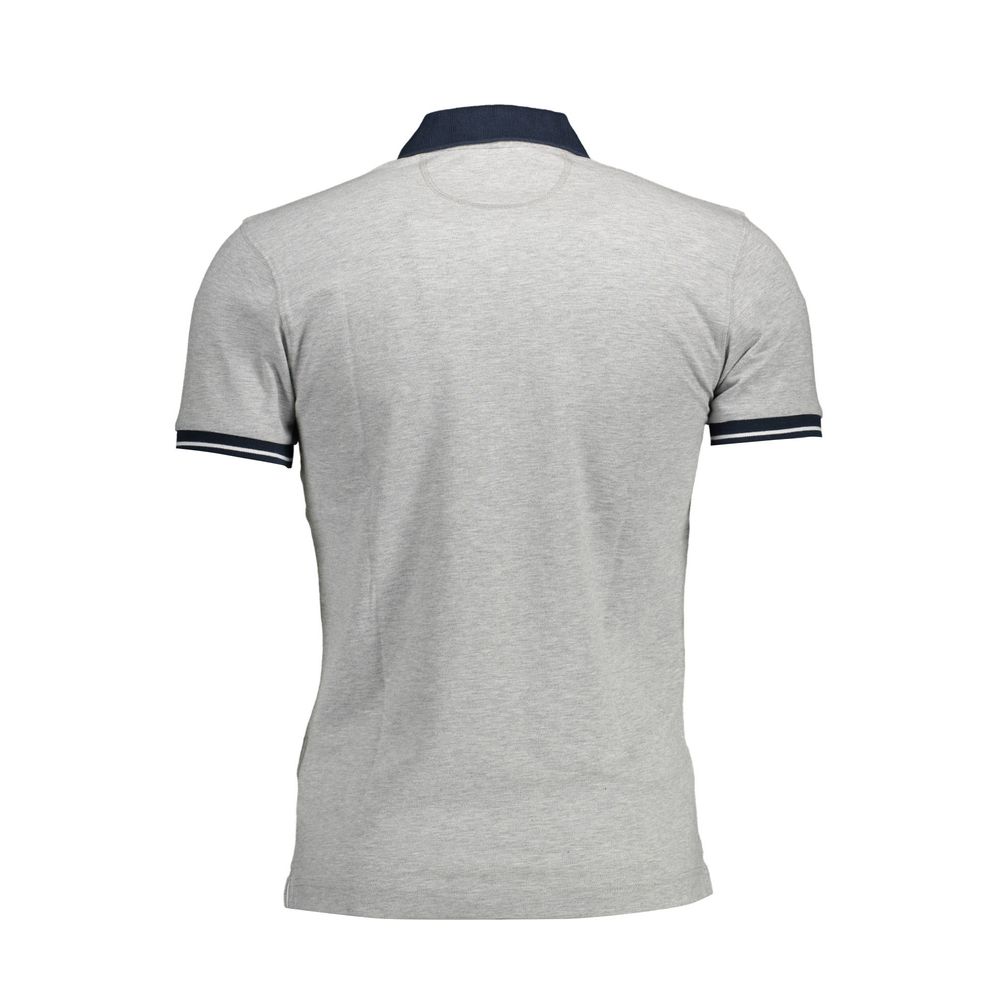 La Martina Gray Cotton Polo Shirt