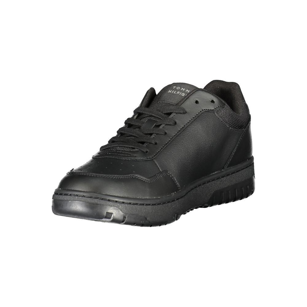 Tommy Hilfiger Black Leather Sneaker