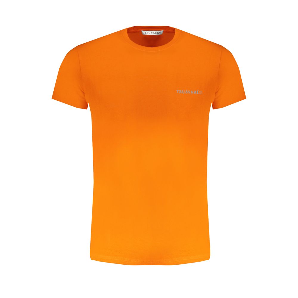 Trussardi Arancione Cotton Men T-Shirt