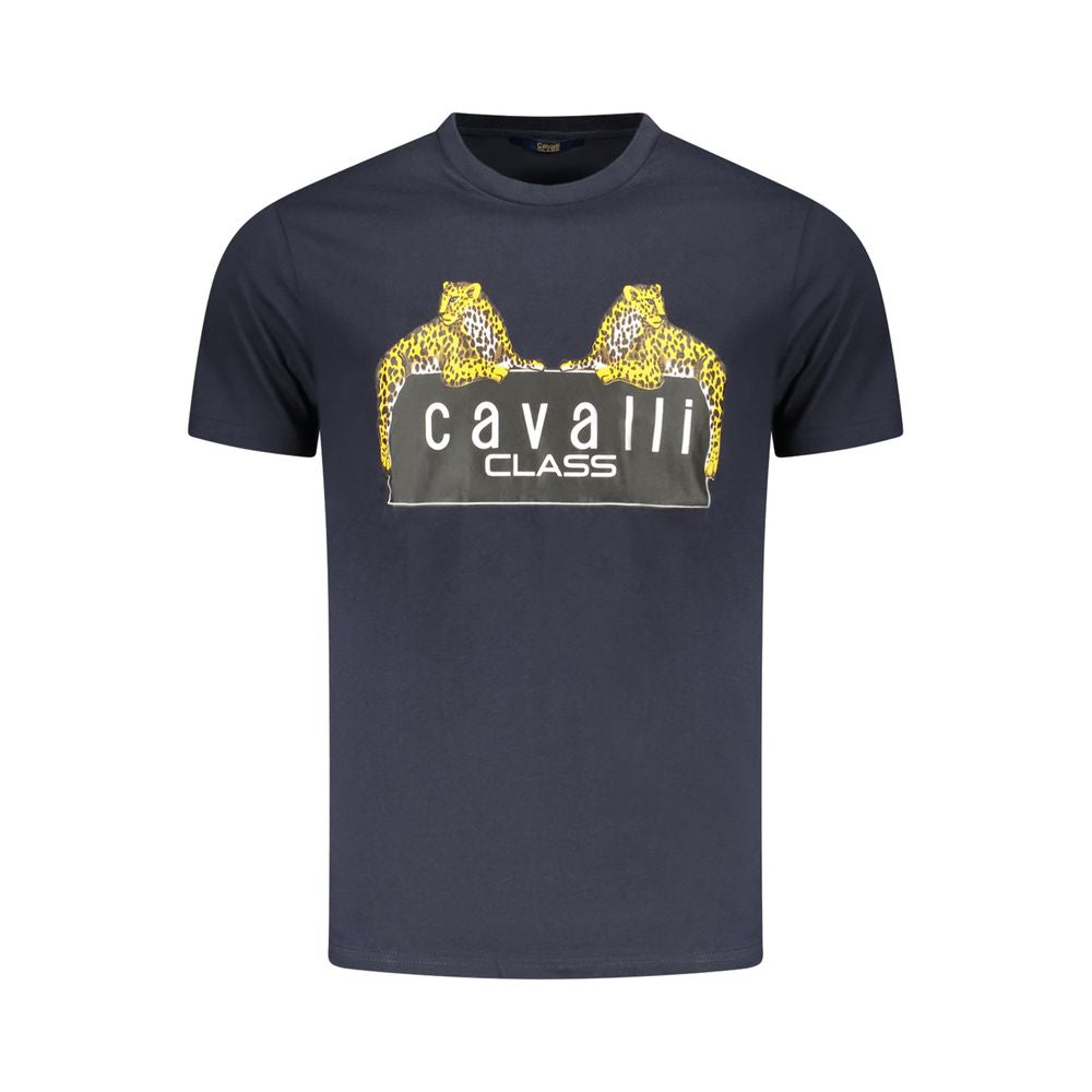 Cavalli Class Blue Cotton T-Shirt