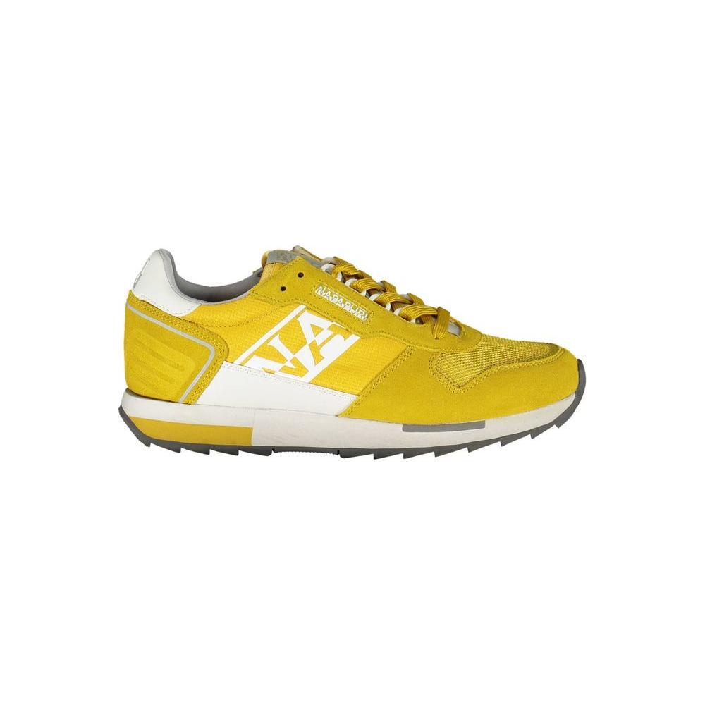 Napapijri Yellow Leather Men Sneaker NA-36847-EU40/US7