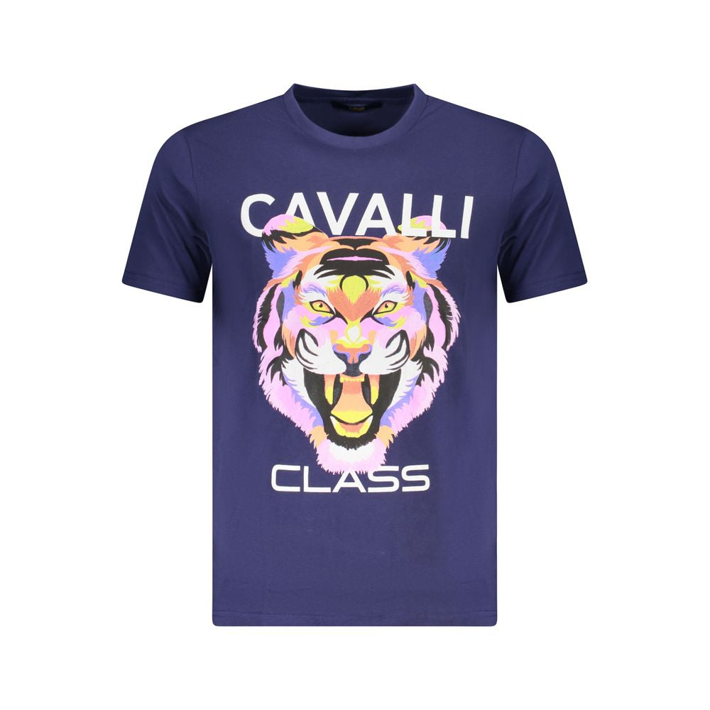 Cavalli Class Blue Cotton T-Shirt