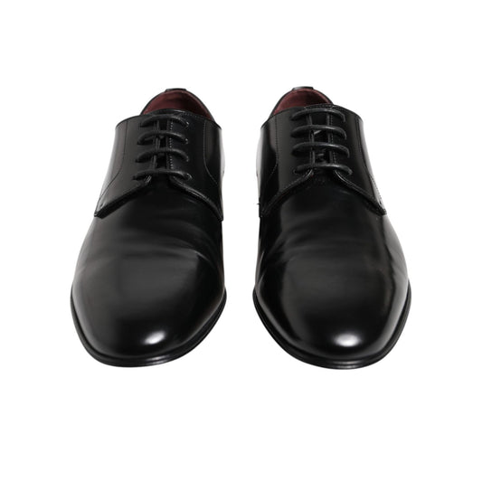 Dolce & Gabbana Black Leather Lace Up Derby Dress Formal Shoes MV7260-40