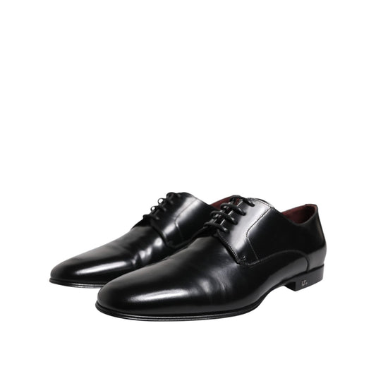 Dolce & Gabbana Black Leather Lace Up Derby Dress Formal Shoes MV7260-40