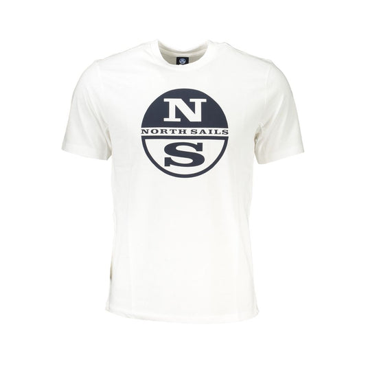 North Sails White Cotton T-Shirt NO-27316-XL