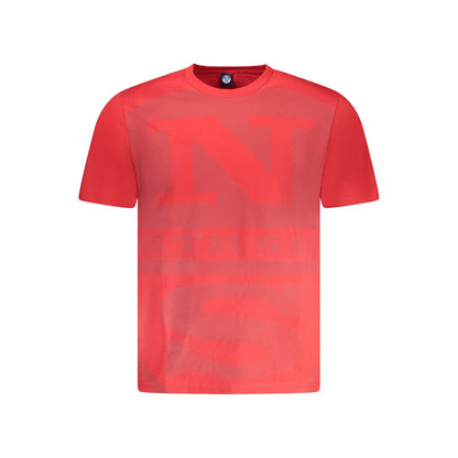 North Sails Red Cotton Men T-Shirt with front logo