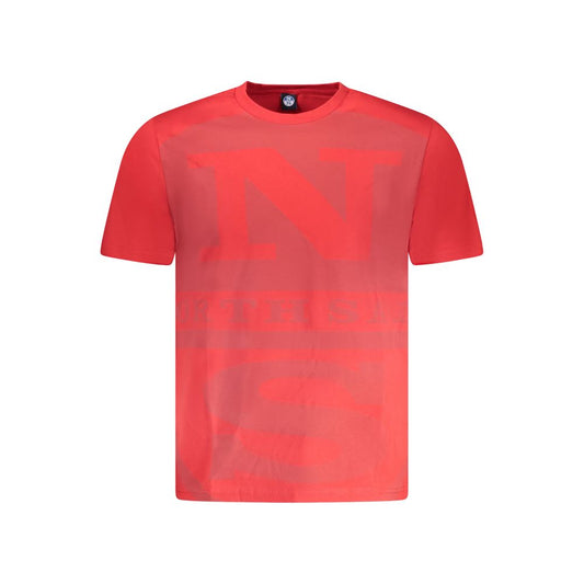 North Sails Red Cotton Men T-Shirt with front logo
