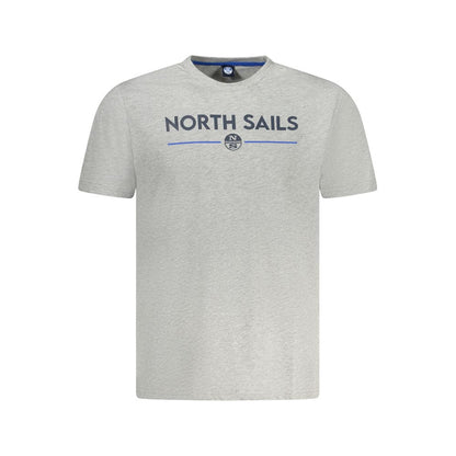 North Sails Grigio Cotton Men T-Shirt