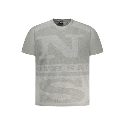 North Sails Brown Cotton Men T-Shirt with logo, classic crew neck, and short sleeves, showcasing maritime heritage style.